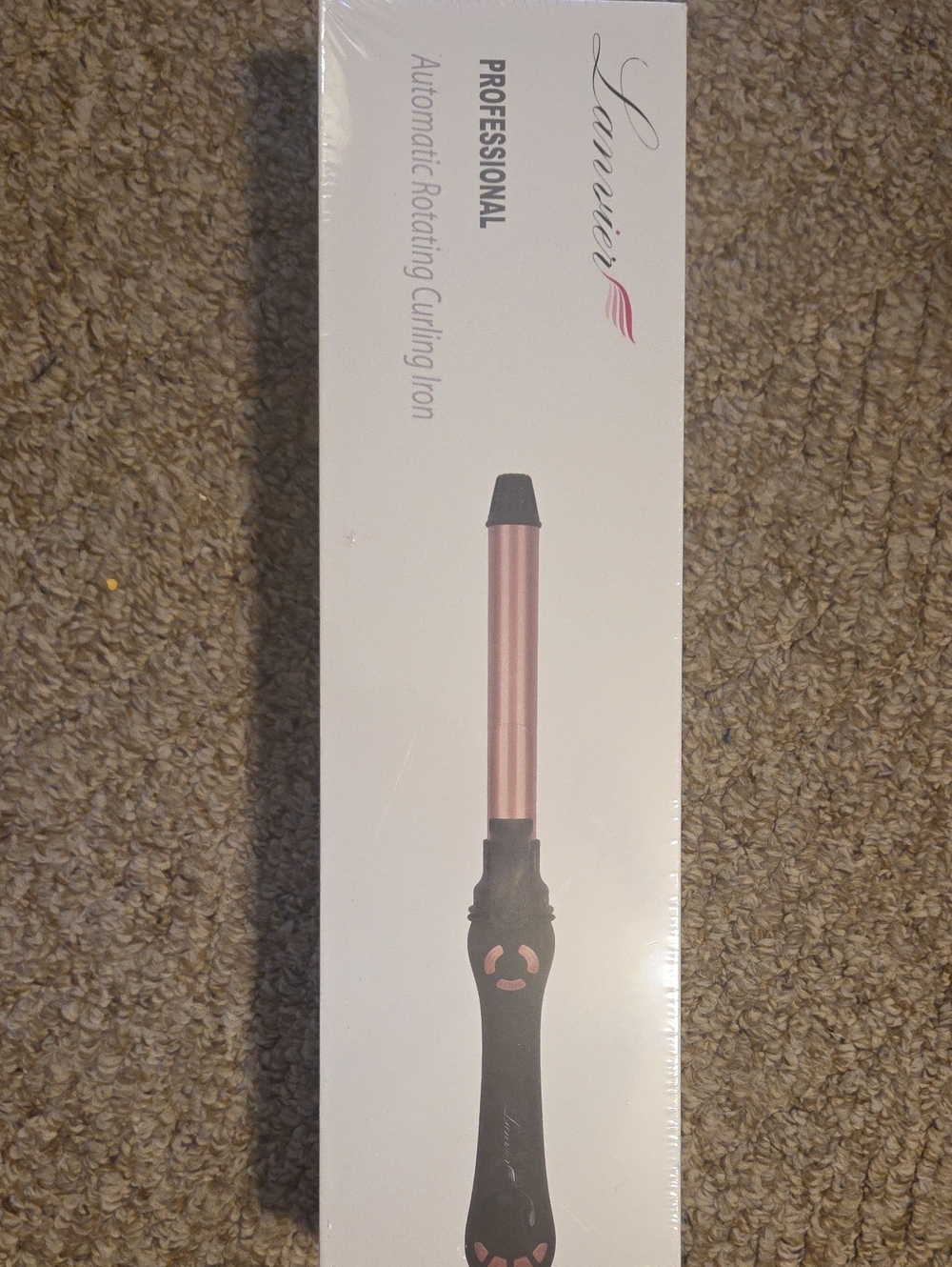 Professional Automatic Rotating Curling Iron - Pink Barrel